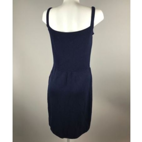 St John Santana Knit Navy Blue Spaghetti Strap But - Picture 7 of 8